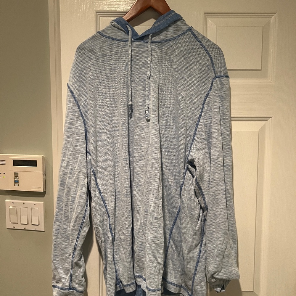Tommy Bahama Men's Light Blue Hoodie Reversible XXL